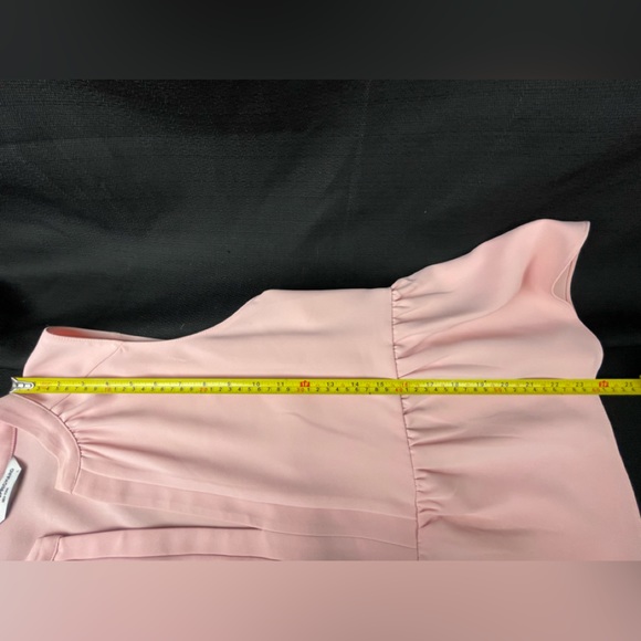 Amanda Uprichard Blush Pink Peplum Top Sz L - Picture 8 of 9